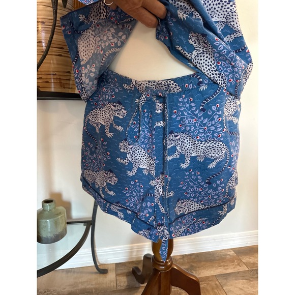 PRINTFRESH SHORT SLEEVE BAGHEERA PAJAMA SET L BLUE/ INK - Picture 3 of 10